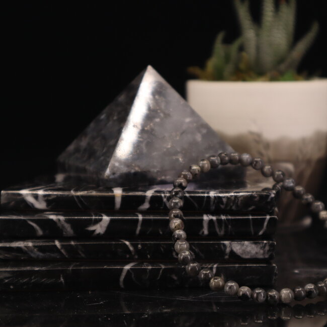 Black Labradorite (Larvikite) Bracelets - 4mm Mini
