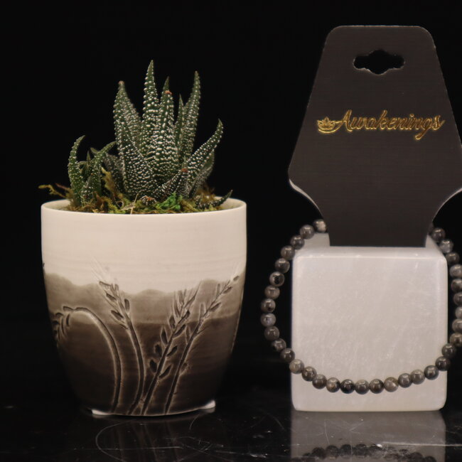 Black Labradorite (Larvikite) Bracelets - 4mm Mini