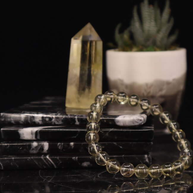 Lemon Yellow Quartz (AAA Grade) Bracelets - 8mm