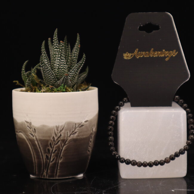 Arfvedsonite (Fireworks Stone) Bracelets - 4mm Mini