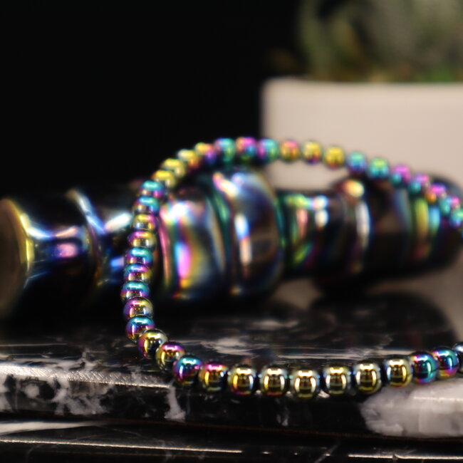 Rainbow Hematite Bracelets - 4mm Mini