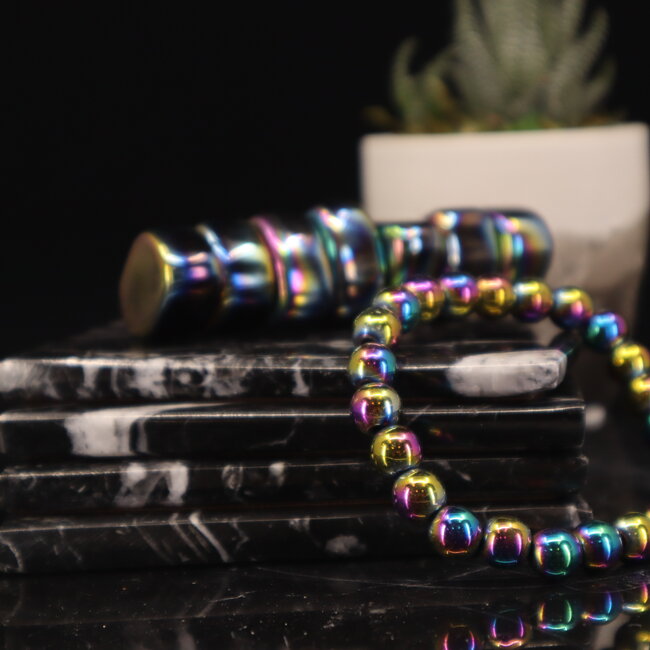 Rainbow Hematite Bracelets - 8mm