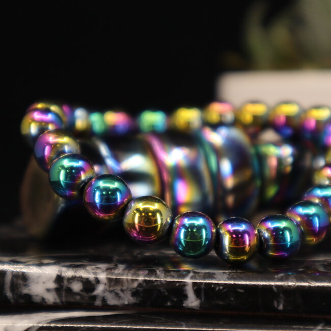 Rainbow Hematite Bracelets - 8mm
