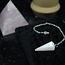 Rose Quartz Pendulum-Dowsing Hexagonal Faceted Cone Point Divination-Silver Chain-Crystal Gemstone