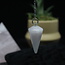 Rose Quartz Pendulum-Dowsing Hexagonal Faceted Cone Point Divination-Silver Chain-Crystal Gemstone