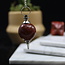 Red Jasper Pendulums - Round Sephoroton Dowsing Divination Silver Chain - Gemstone Crystal
