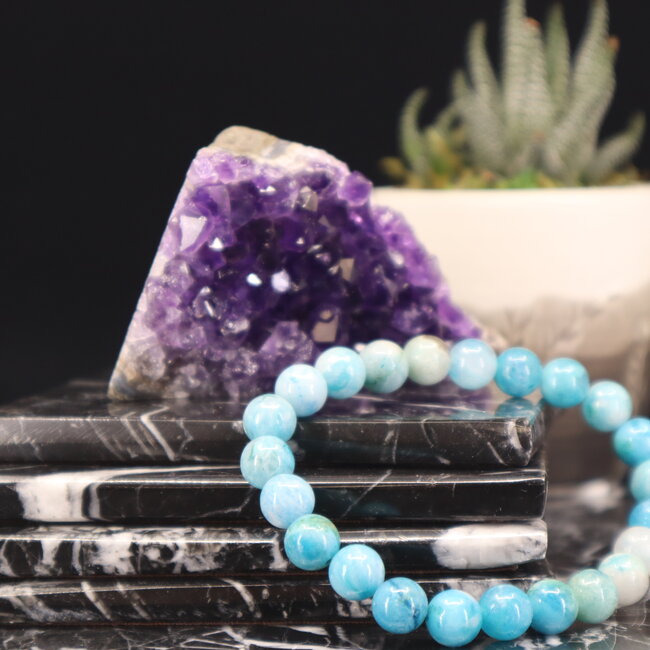 Blue Hemimorphite Bracelets - 8mm