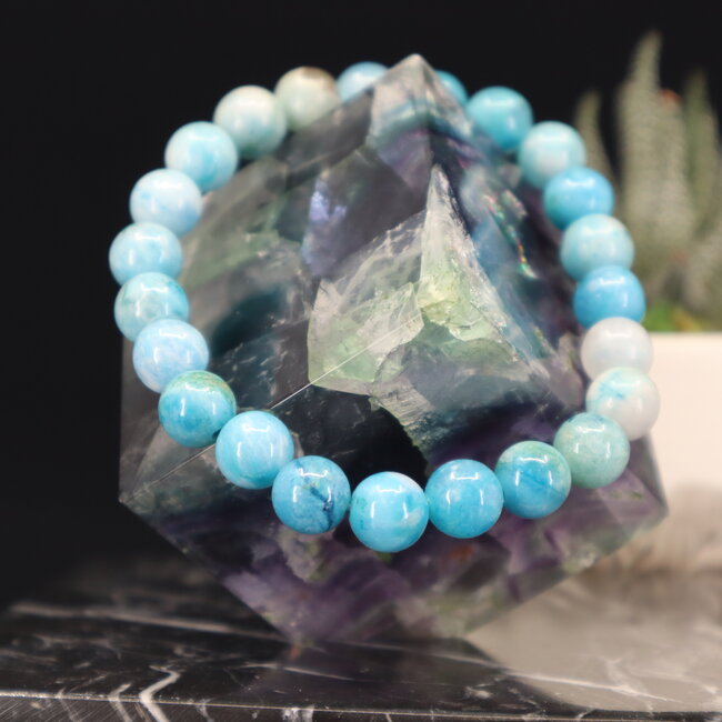Blue Hemimorphite Bracelets - 8mm