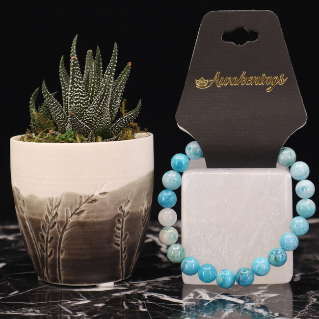 Blue Hemimorphite Bracelets - 8mm