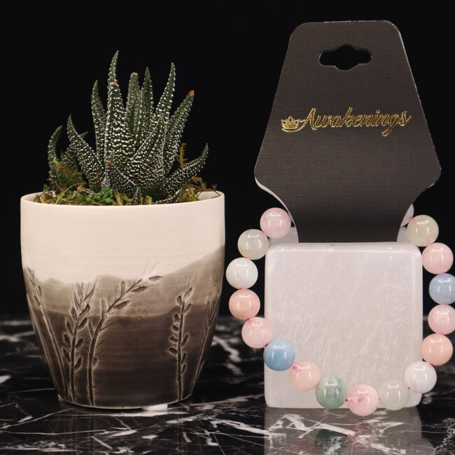 Mixed Pastel Morganite Bracelet - 6 - 8mm Multi Colored