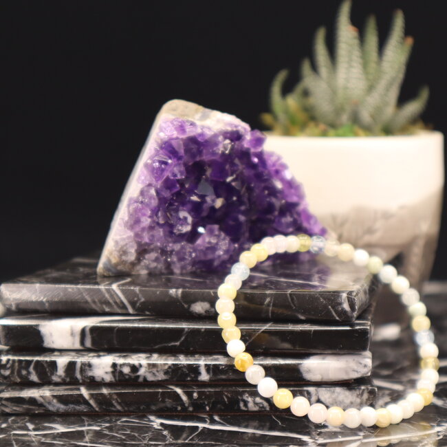 Mixed Pastel Morganite Bracelets - 4mm Mini