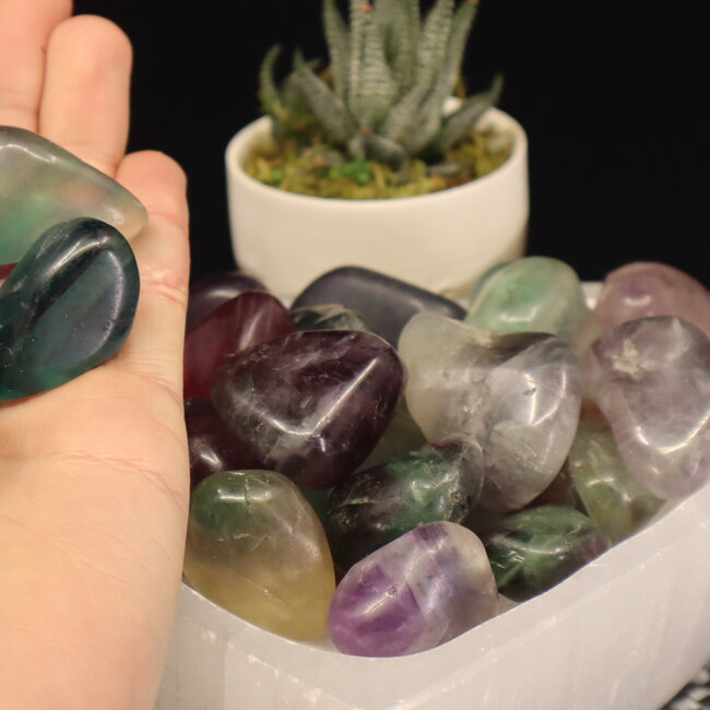 Rainbow Fluorite Large Tumbled