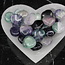 Rainbow Fluorite Hearts - Small