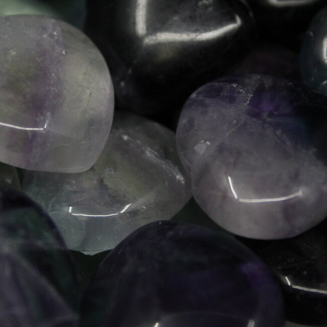 Rainbow Fluorite Hearts - Small