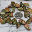Unakite Jasper Runes Set (Mini) - Velvet Bag Divination Tool Elder Futhark Casting Nordic