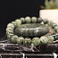 Green Rutilated Rutile Quartz Bracelets - 8mm Epidote Inclusions