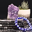 Evil Eye Bracelet - Glass Beads Dark Blue 8mm - Stretchy Elastic