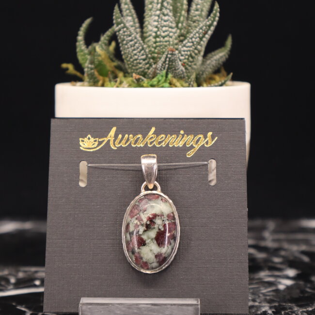 Eudialyte Pendant Oval Sterling Silver