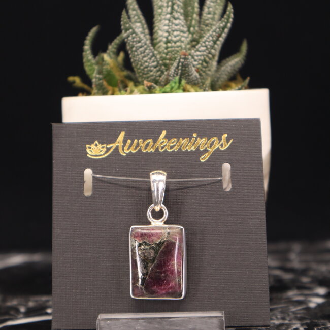 Eudialyte Pendant Rectangle Sterling Silver