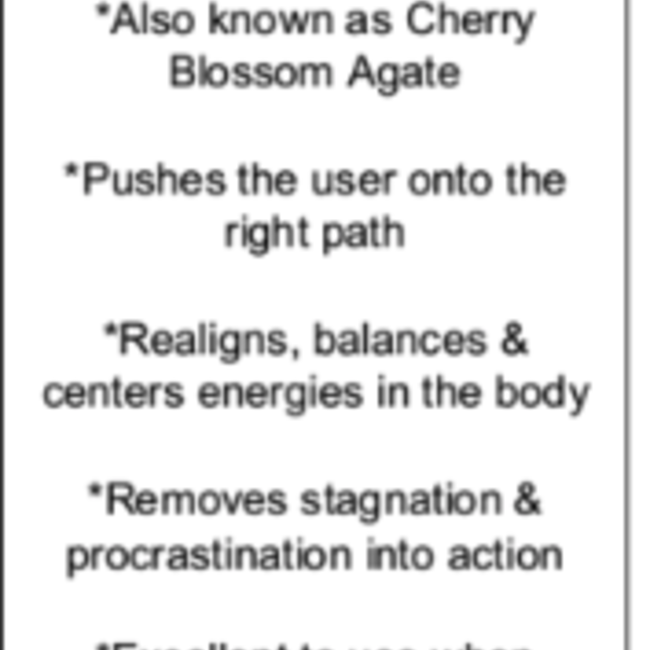 Flower Agate (Cherry Blossom) Puffy Hearts - Medium