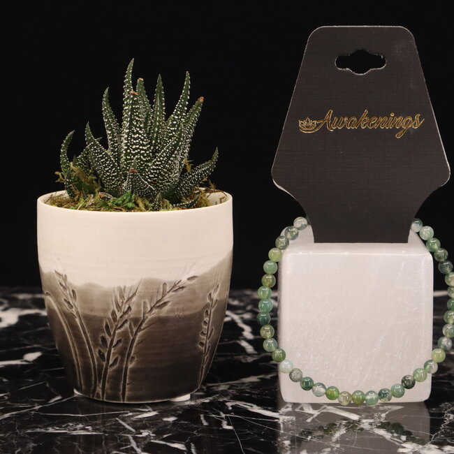 Green Moss Agate Bracelets - 4mm Mini