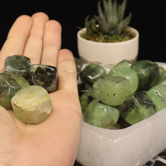 Green Prehnite Cubes 1"