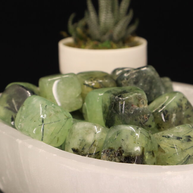 Green Prehnite Cubes 1"