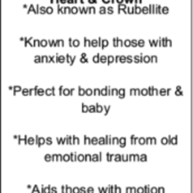 Ruby Pink (Rubellite) Tourmaline Palm Pillow Stone - Large