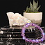 Frosted Mermaid Glass Purple Aura Bracelets - 8mm