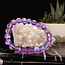 Frosted Mermaid Glass Purple Aura Bracelets - 8mm