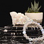 Frosted Mermaid Glass White Aura  Bracelet - 8mm