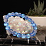 Frosted Mermaid Glass Blue Aura Bracelet-8mm