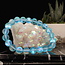 Frosted Mermaid Glass Light Blue Aqua Aura Bracelets - 8mm