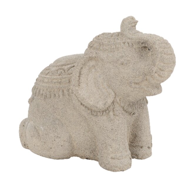 Elephant Statue Statuary-Grey 5" Garden Carving Animal