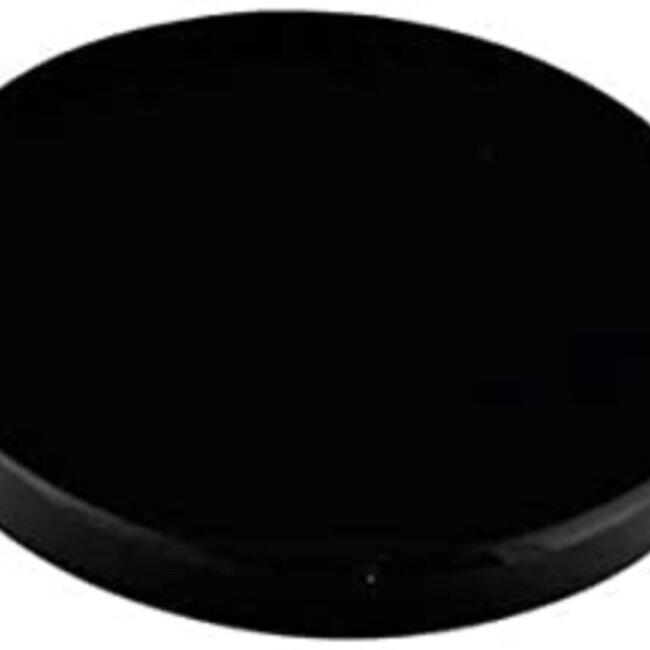 Black Obsidian Scrying Mirror - 4" Plate with Stand 10cm - Scry Divination Clairvoyance