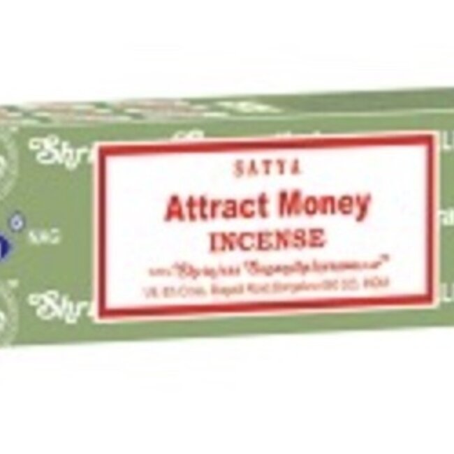 Attract Money Incense -12 Sticks in Box 15g - Satya