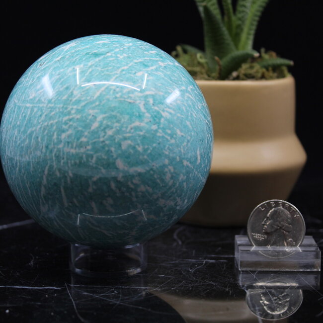 Amazonite Sphere Orb 80mm