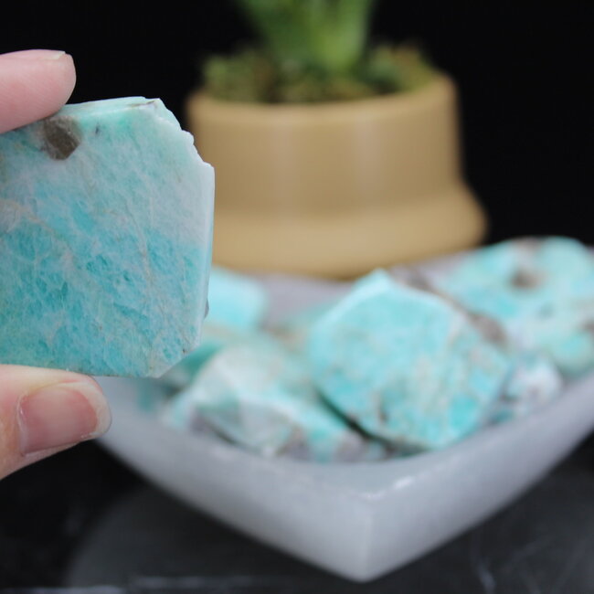 Amazonite Slab- 2" (One Side Polished)