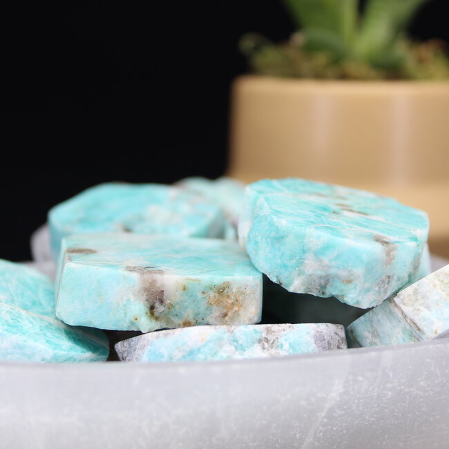 Amazonite Slab- 2" (One Side Polished)