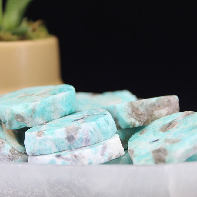 Amazonite Slab- 2" (One Side Polished)