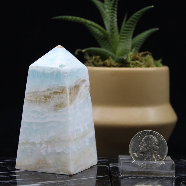 Caribbean Blue Calcite Obelisks - Tower Point Generator Medium