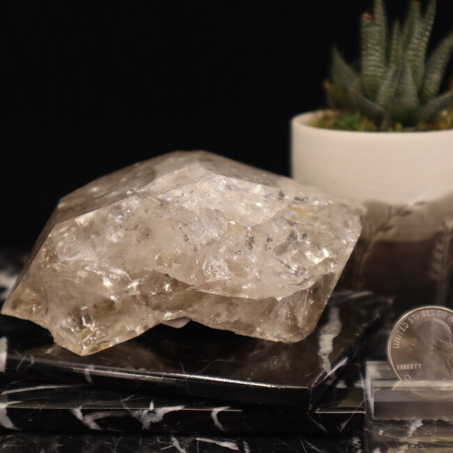 Herkimer Diamond Specimen #14 - Rough Raw Natural Rainbow Inclusion Cluster Point