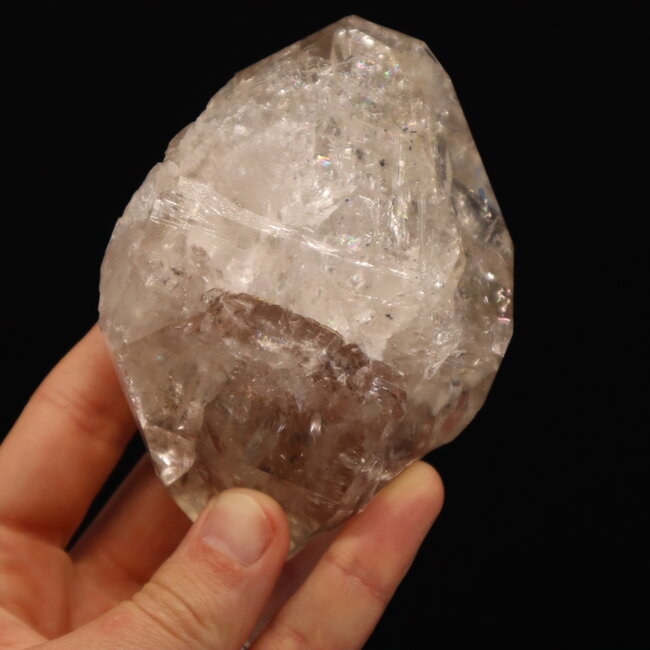 Herkimer Diamond Specimen #14 - Rough Raw Natural Rainbow Inclusion Cluster Point