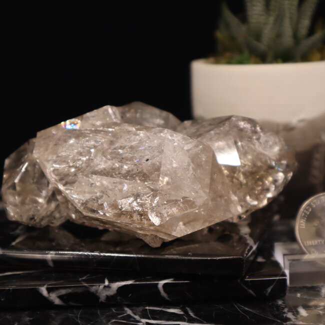 Herkimer Diamond Specimen #17 - Rough Raw Natural Rainbow Inclusion