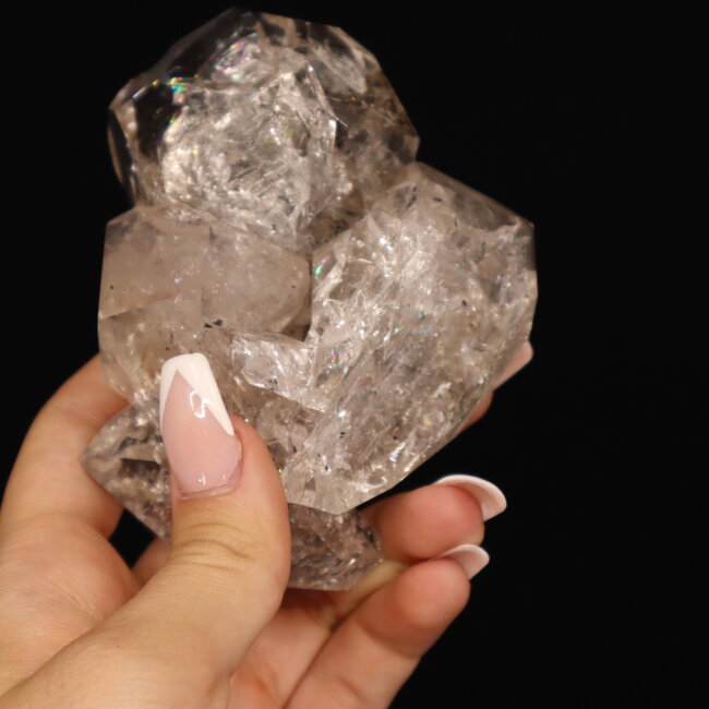 Herkimer Diamond Specimen #17 - Rough Raw Natural Rainbow Inclusion
