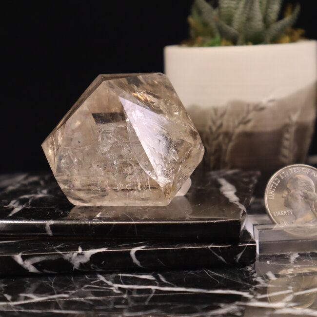 Herkimer Diamond Specimen #15 - Rough Raw Natural Rainbow Inclusion Point