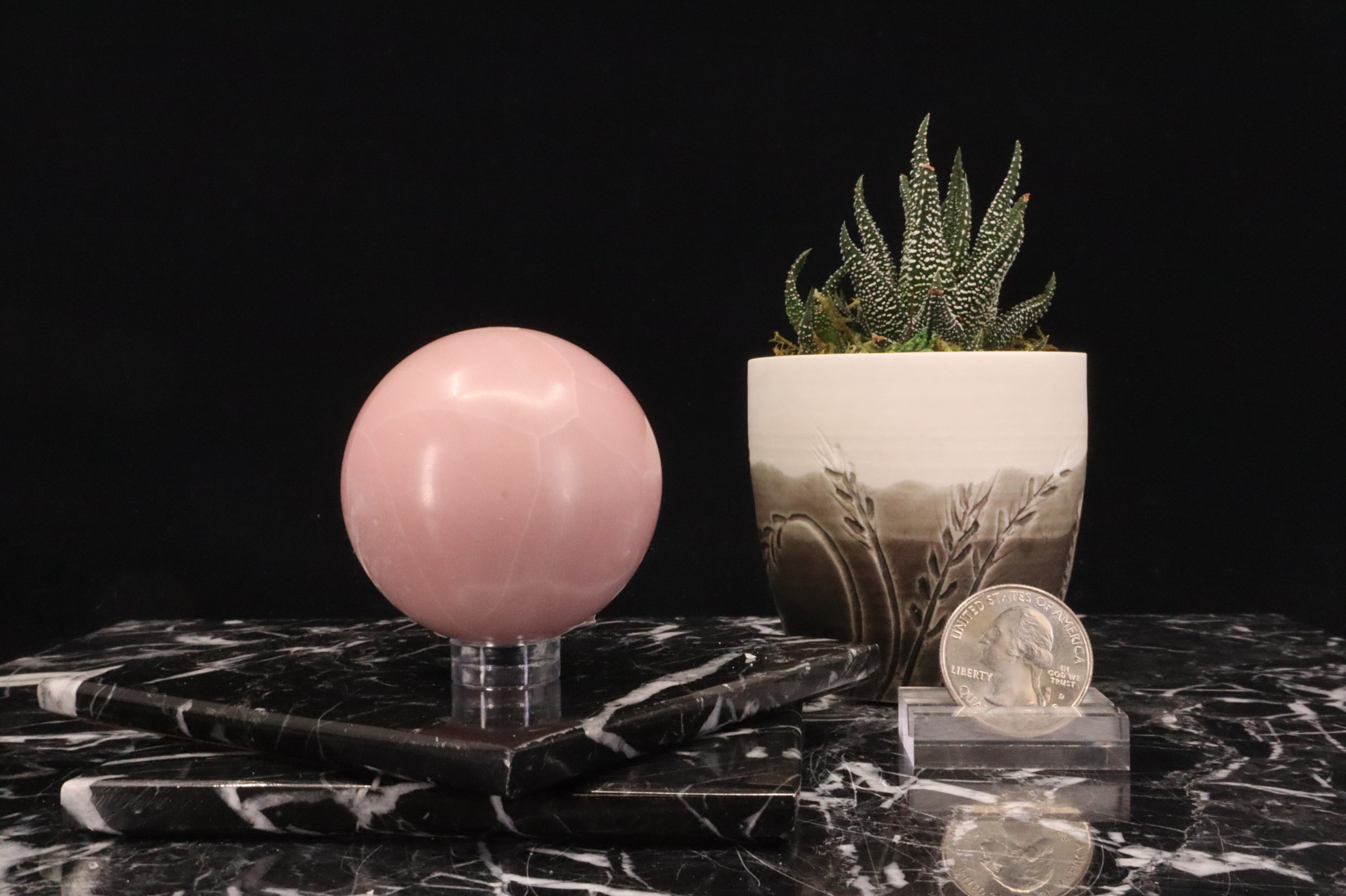 Pink Opal Sphere Orb 45mm Awakenings