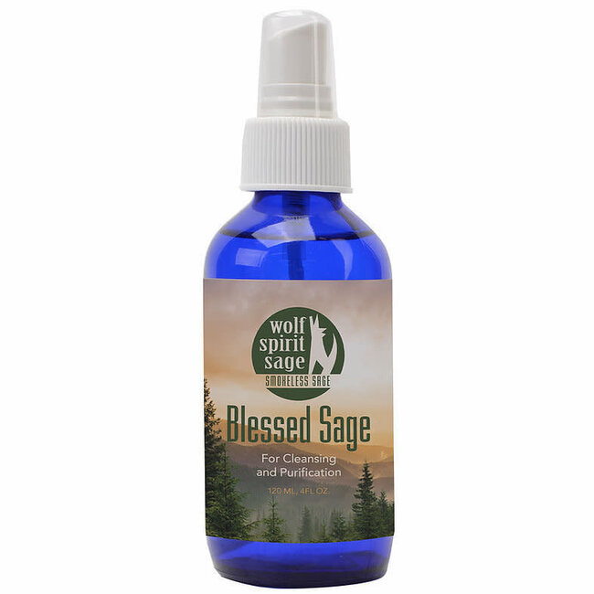 Blessed Sage Smudge Spray 4 oz - Clear Quartz Crystal Infused Room Spray