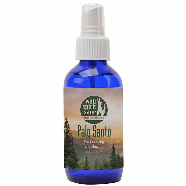 Palo Santo Smudge Spray 4 oz - Rainbow Fluorite Crystal Infused Sage Room Spray