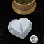 Selenite (Satin Spar Gypsum) Angel Winged Engraved Puffy Heart-Large